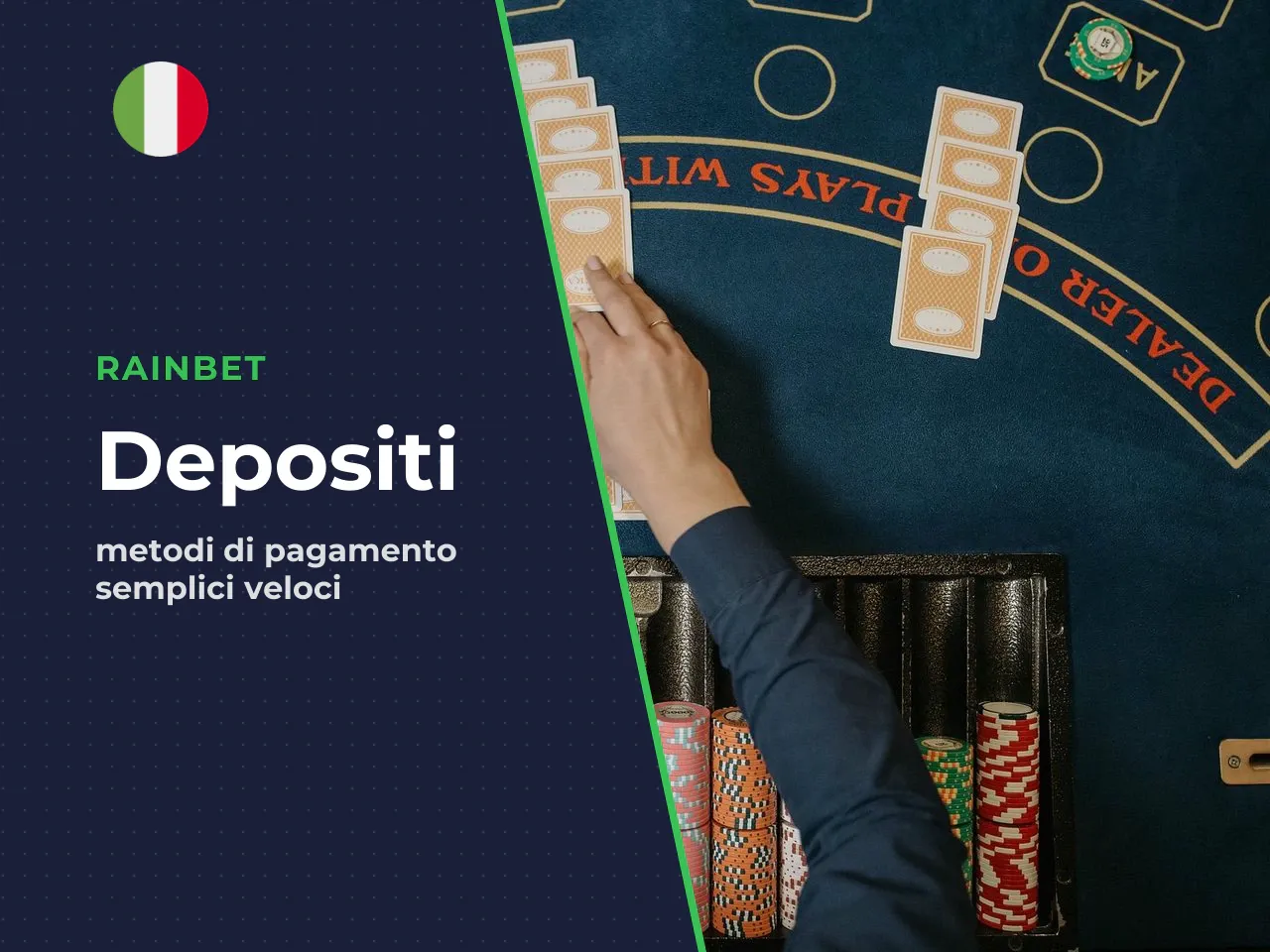 Deposit e avvio del blackjack game