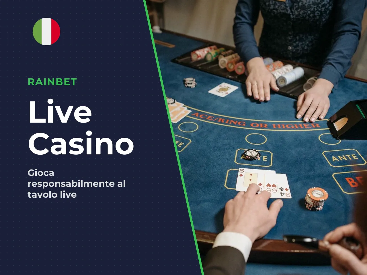I tavoli con croupier dal vivo