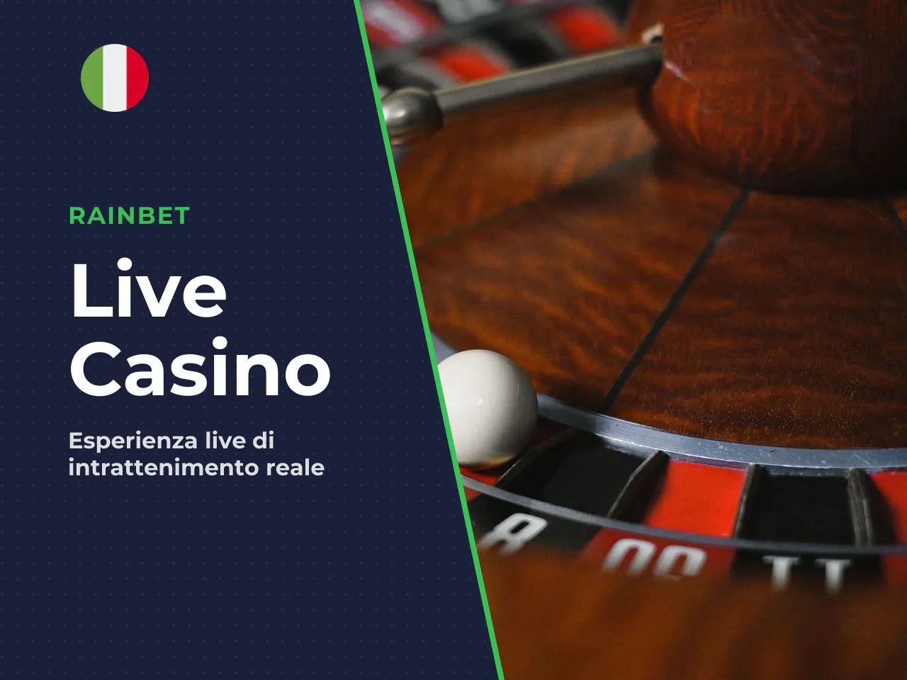 Live casino, game show e giochi