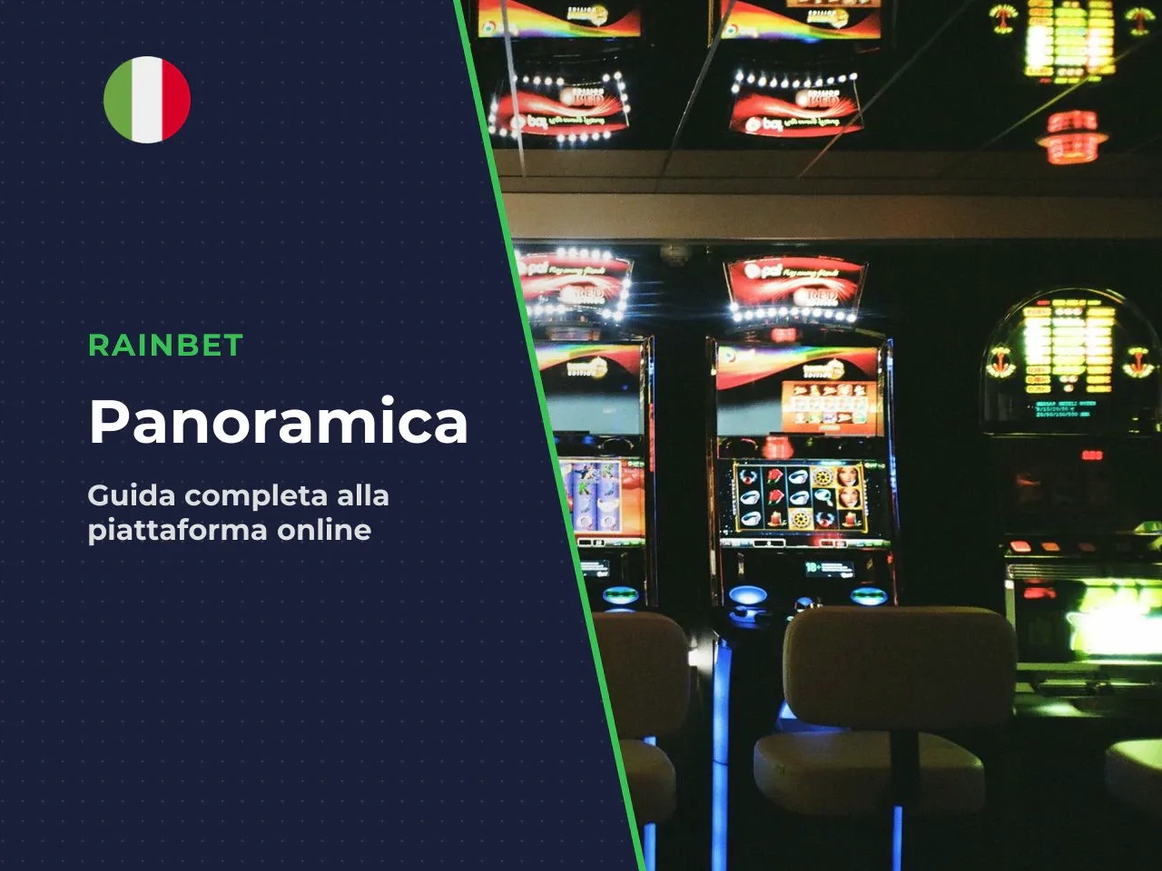 Panoramica della piattaforma. Rainbet è una
