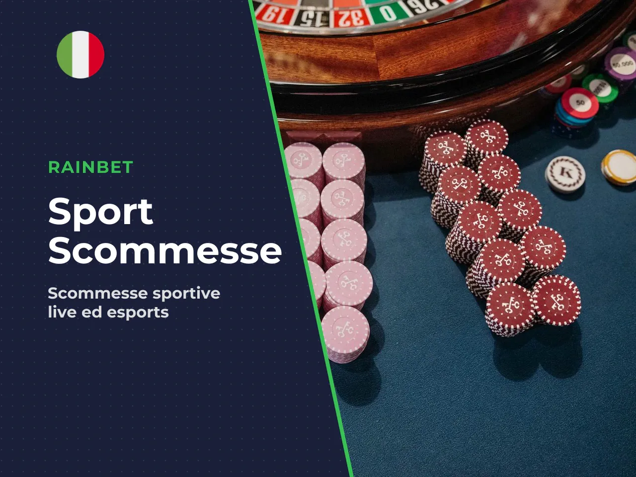 Lo sportsbook di Rainbet copre calcio