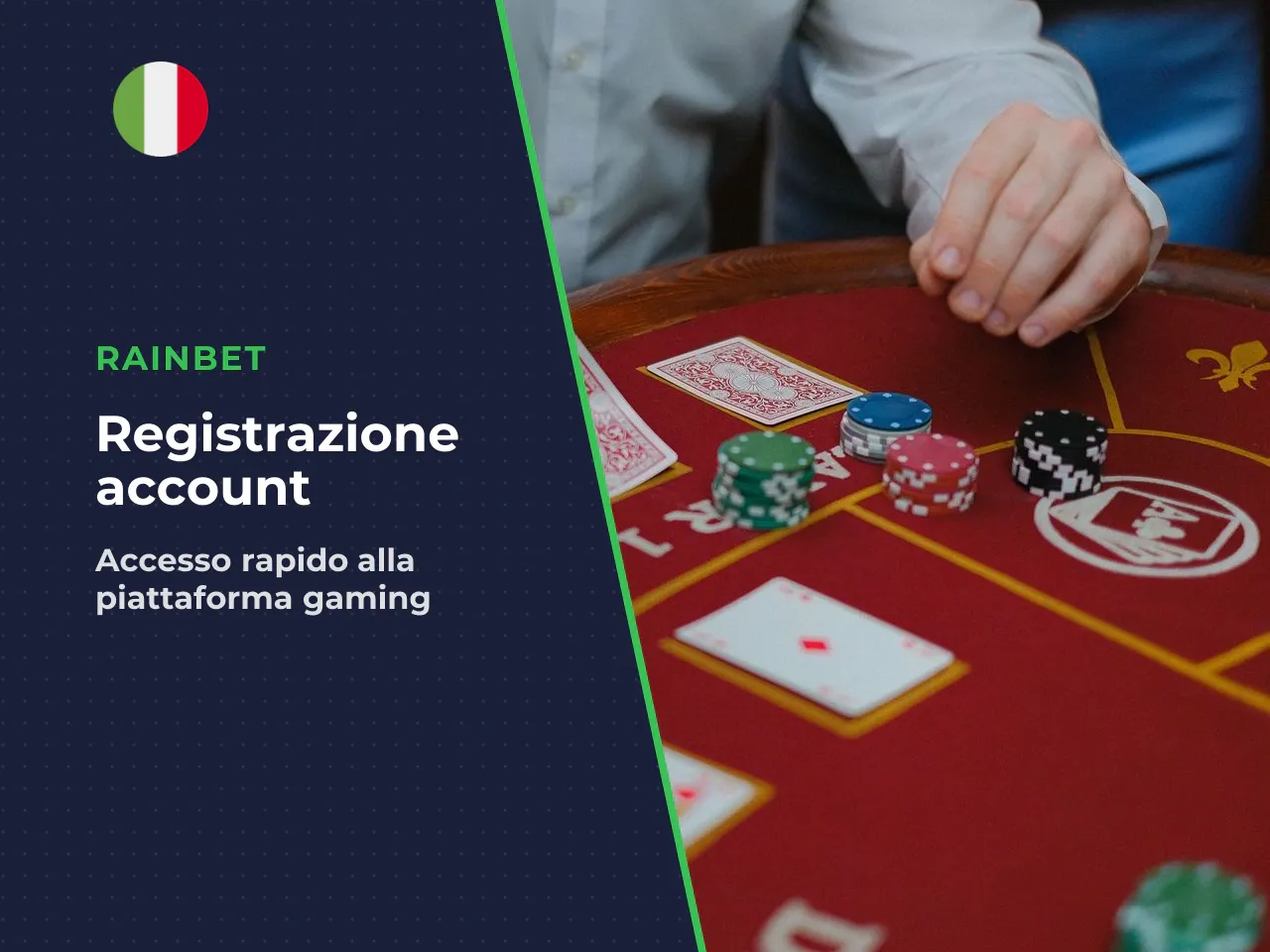 Creazione dell'account e accesso a Rainbet